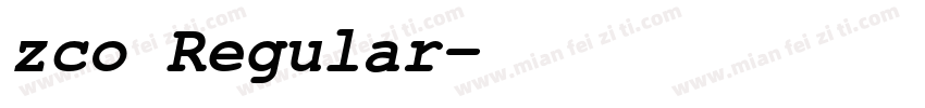 zco Regular字体转换
